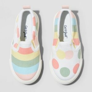 Toddler Girls' Zuri Rainbow Dots Print Sneakers 12
